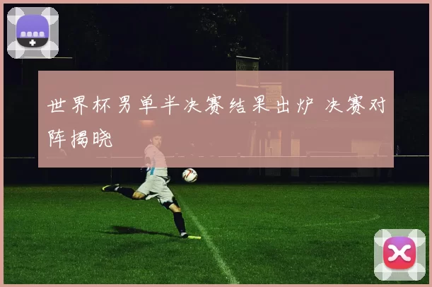 世界杯男单半决赛结果出炉 决赛对阵揭晓